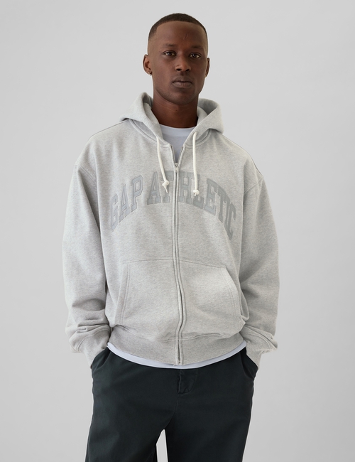 Heavyweight Athletic Logo Full-Zip Hoodie