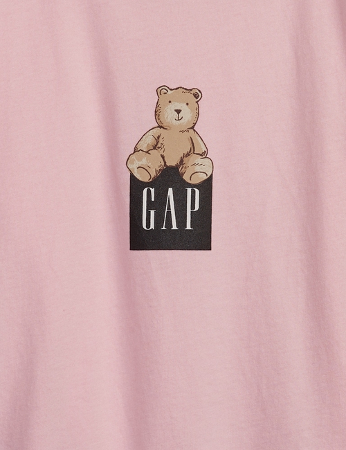 تي شيرت بطبعة دب برانان وشعار جاب للأطفال