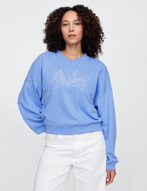 Vintage Soft French Terry Wedge V-Neck Sweatshirt