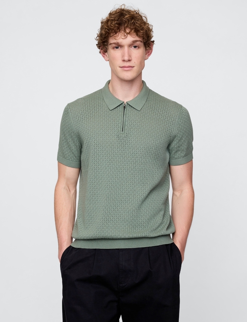 Crochet Polo Shirt