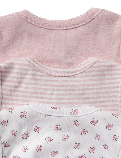 Baby First Favorite Floral Long Sleeve Bodysuit (3-Pack)
