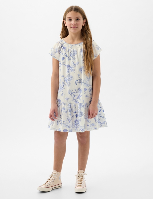 Kids Floral Tiered Dress