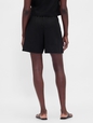 Linen-Blend Easy Shorts