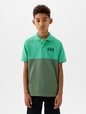 Kids Gap Logo Colorblock Pique Polo Shirt