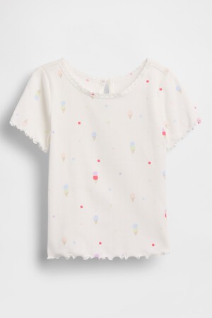 Baby & Toddler Embroidered Ice Cream Rib T-Shirt