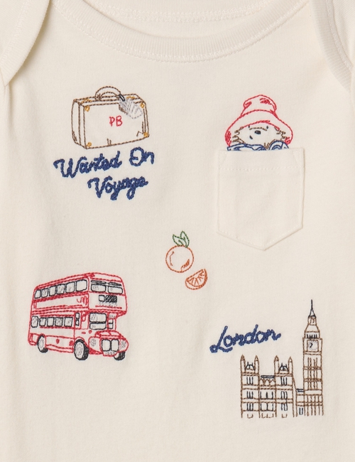 Baby Paddington Organic Cotton Embroidered Bodysuit