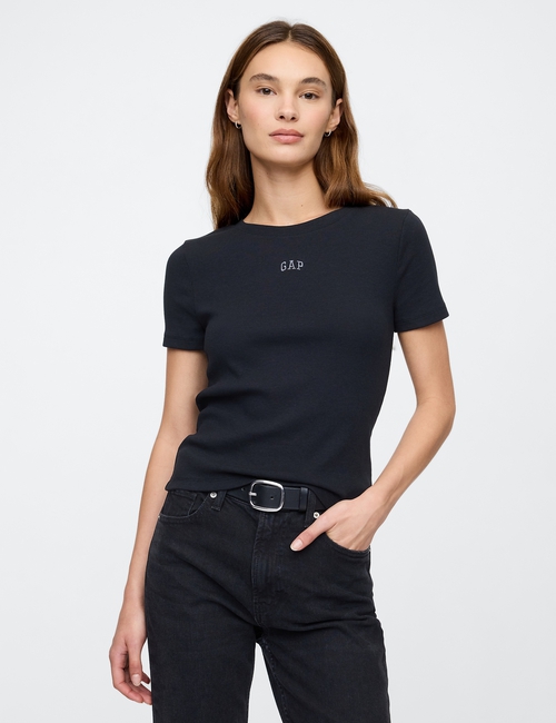 Modern Cropped Logo T-Shirt