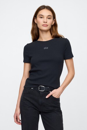 Modern Cropped Logo T-Shirt
