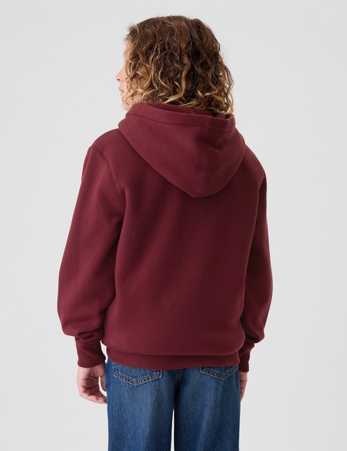 Kids Relaxed Gap Logo Sherpa Zip Hoodie