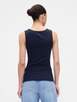 Ribbed Gap Logo Tank Top
