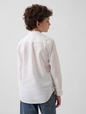 FRCH LS LINEN BAND COLLAR SHIRT