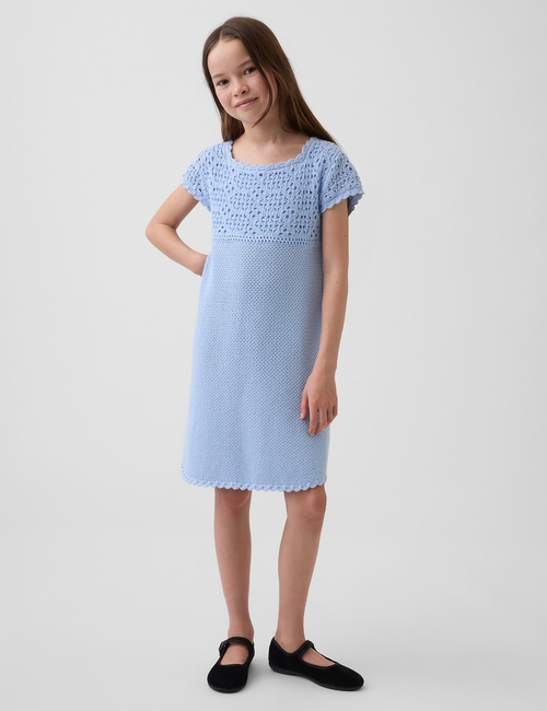 Kids Crochet Sweater Dress