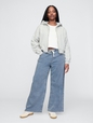 Mid Rise Knit Easy Baggy Jeans