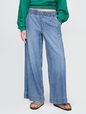 Mid Rise UltraSoft Pleated Easy Baggy Jeans