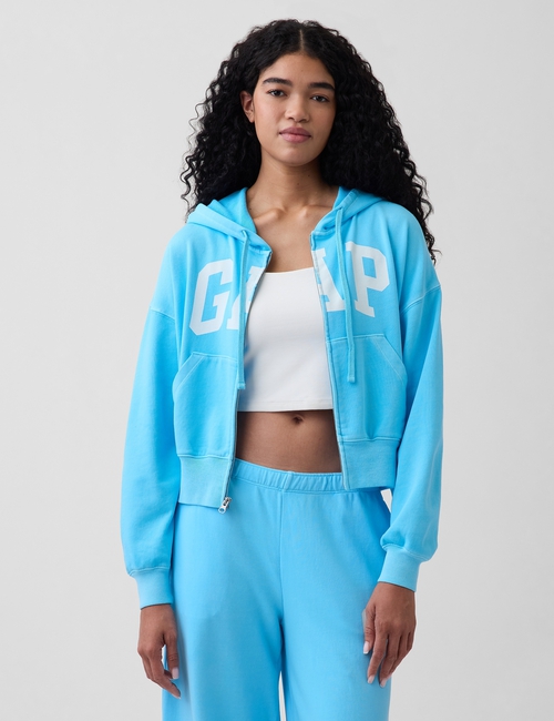 Oversized Gap Logo French Terry Zip Hoodie