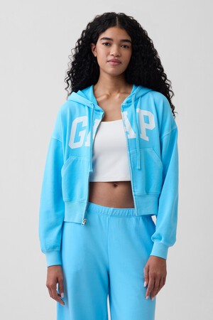 Oversized Gap Logo French Terry Zip Hoodie