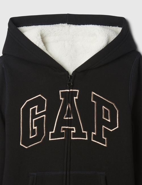Kids Gap Logo Sherpa-Lined Zip Hoodie