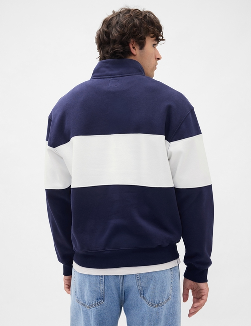 J - COLOR BLOCK LOGO HALF ZIP