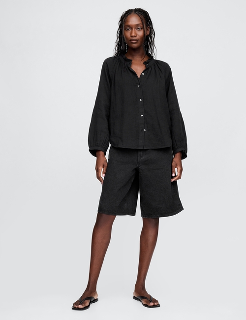 Crinkle Gauze Shirt