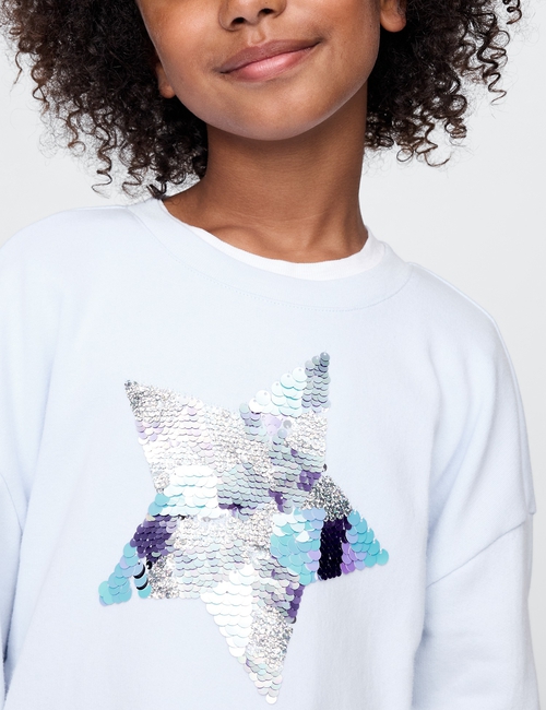 Kids Flippy-Sequin Graphic Sweatshirt