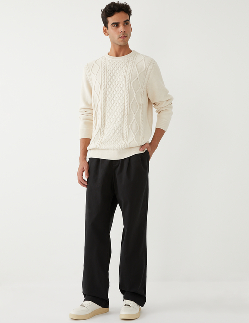 Modern Pleated Khakis in Baggy Fit