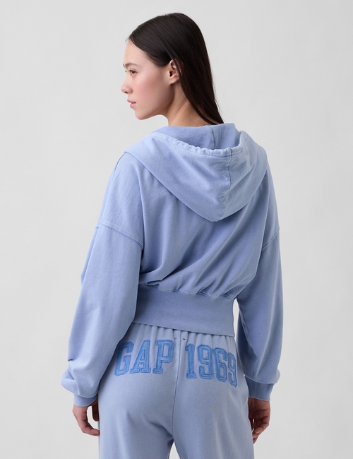 French Terry Oversized 1969 Logo Zip Hoodie