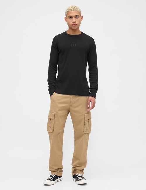 V-FRCH LS WAFFLE MINI LOGO CREW