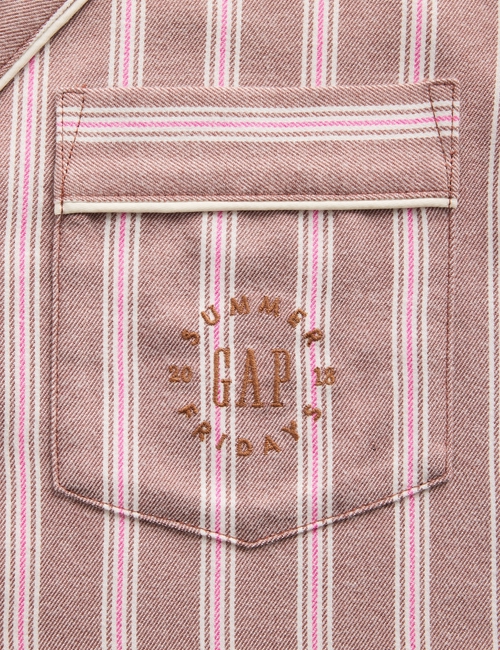 Gap × Summer Fridays Relaxed Flannel Stripe PJ Shirt