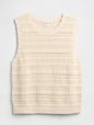 Sleeveless Mixed-Stitch Sweater Tank Top
