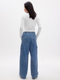 High Rise Wide-Leg Pull-On Jeans