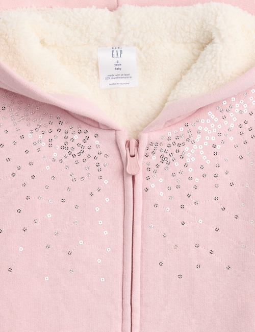 Baby & Toddler Sherpa-Lined Sequin Zip Hoodie