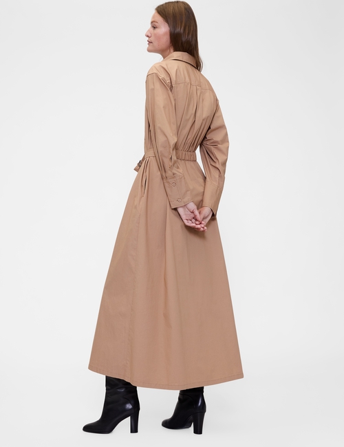 GAP STUDIO MAXI BELTED SHIRTDRESS