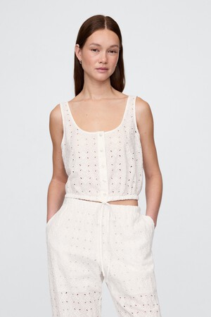 Cinched-Hem Cropped Top