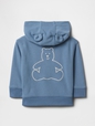 Baby Vintage Soft Bear Logo Zip Hoodie