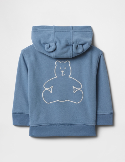 Baby Vintage Soft Bear Logo Zip Hoodie