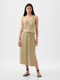 Satin Midi Skirt