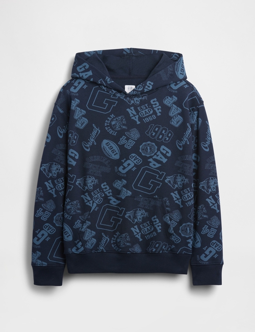 Kids Relaxed Gap Print Hoodie