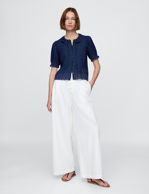 Gap × DÔEN Eyelet Shirt