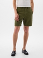 8" Linen-Cotton Shorts
