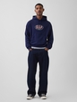 VintageSoft Terry Oversized Gap Logo Crop Hoodie