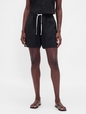 Linen-Blend Easy Shorts