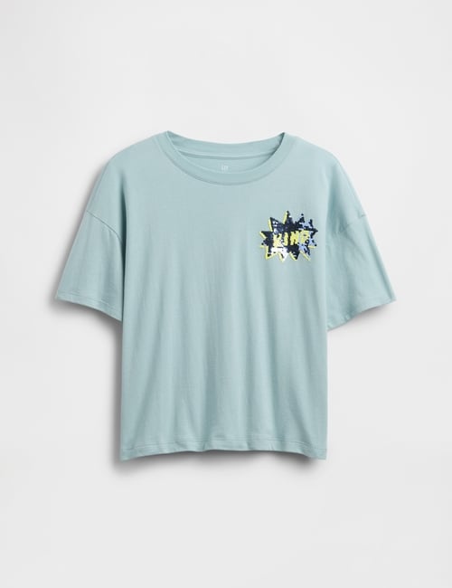 Kids Oversized Flippy Sequin Graphic T-Shirt