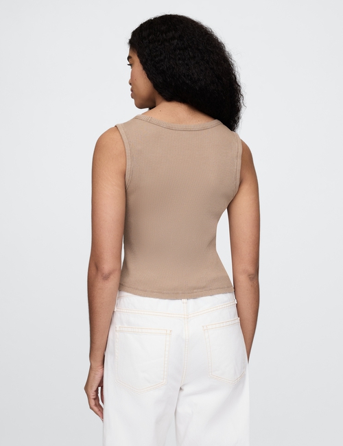 Rib Scoop Tank Top