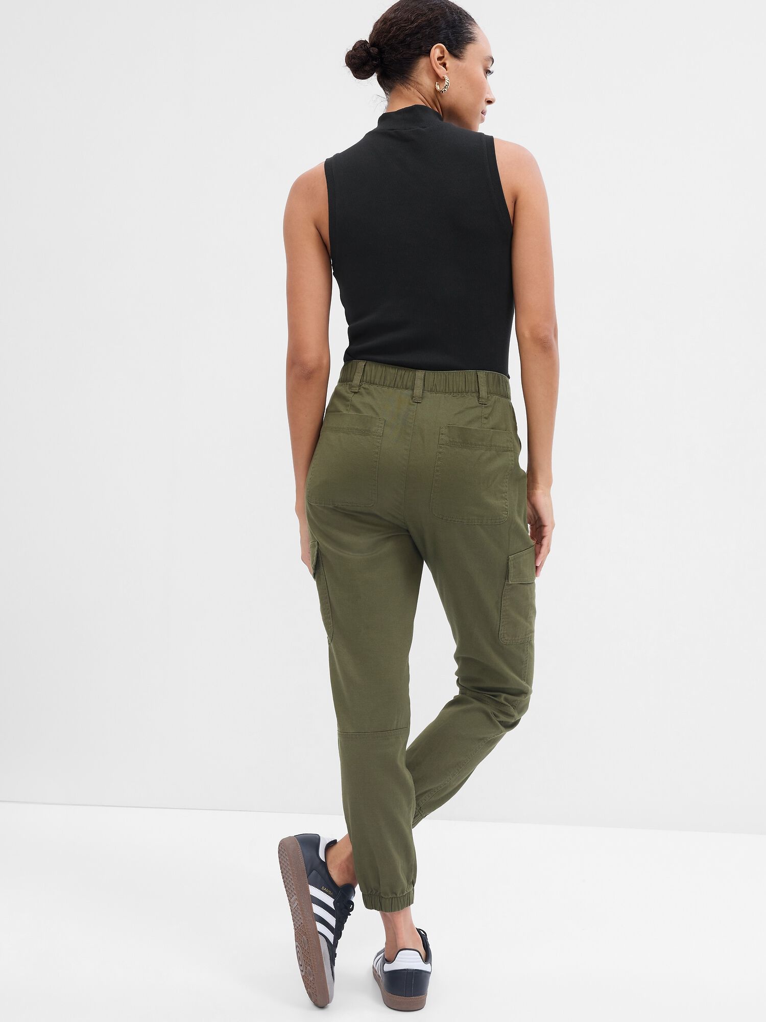 Shop Girlfriend Khaki Cargo Joggers for Women GAP UAE