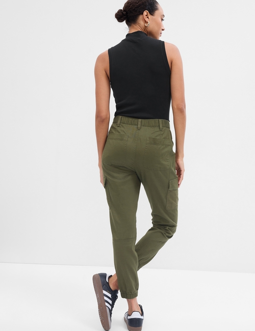 Girlfriend Khaki Cargo Joggers
