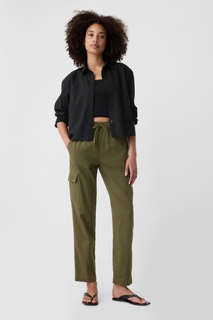 Mid Rise Easy Cargo Pants