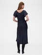 GAP STUDIO WASH FLUTER SLEEVE MIDI DRESS