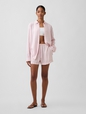 4" High Rise Pull-On Linen-Blend Shorts