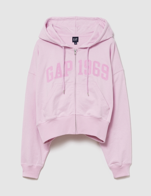 French Terry Oversized 1969 Logo Zip Hoodie