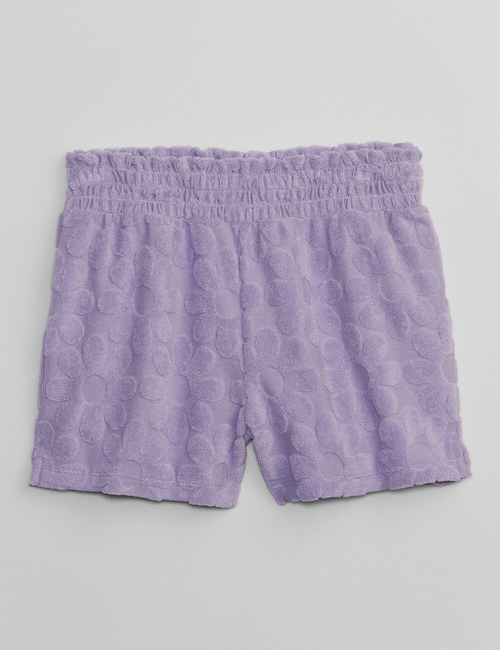 Kids Smocked Terry Pull-On Shorts